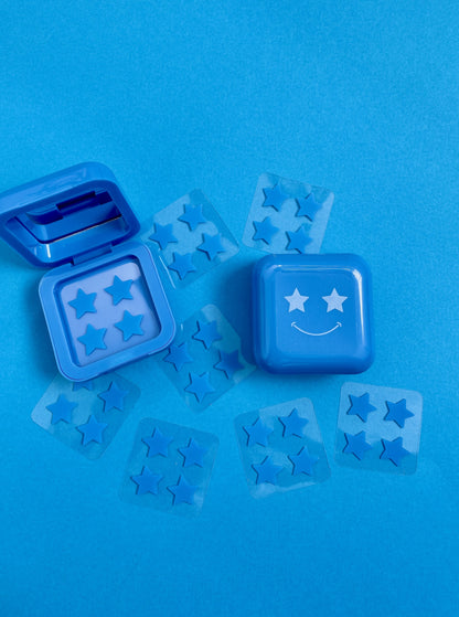 сини звездички против пъпки  в компактни кутии