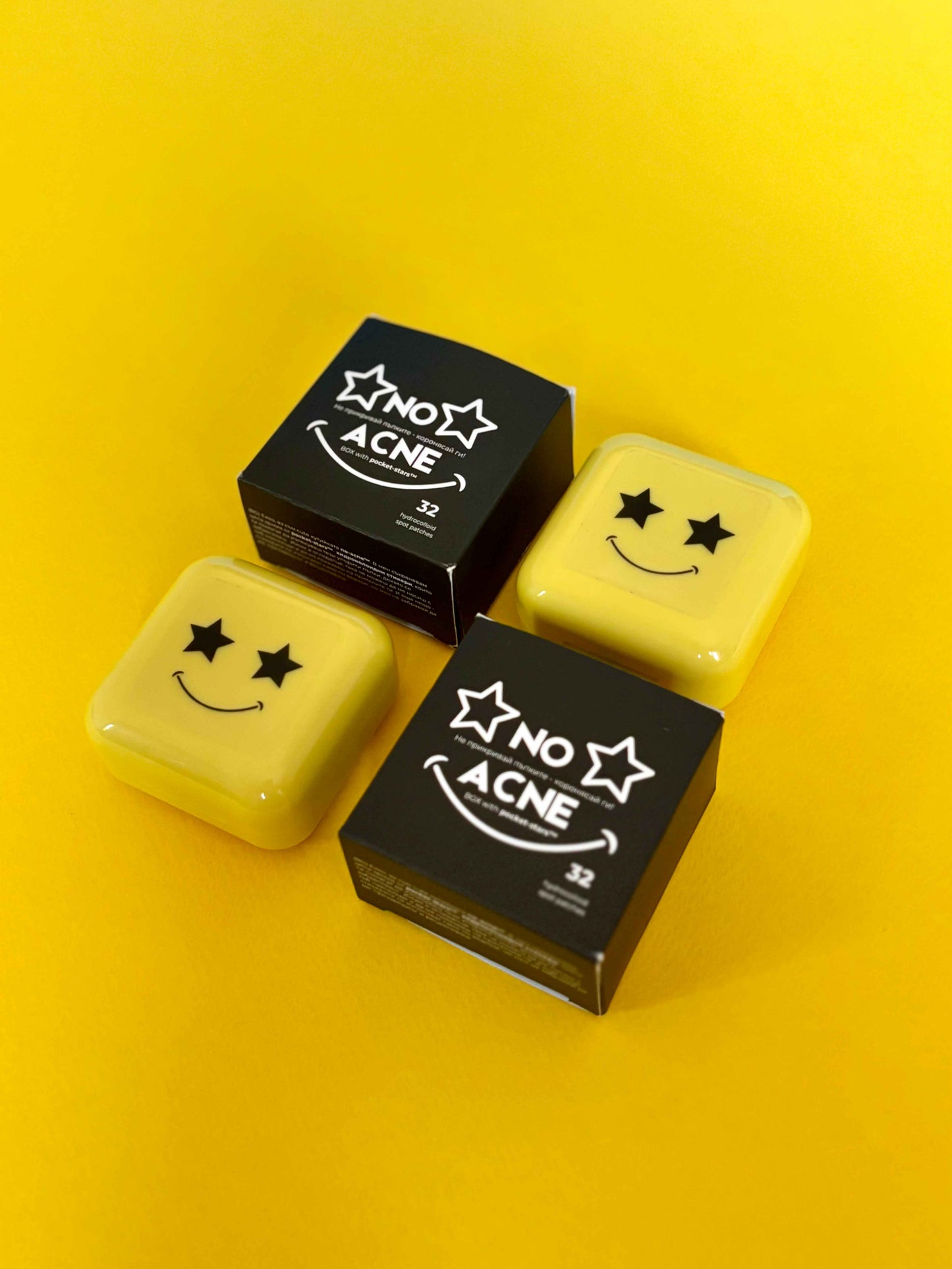 жълти звездички против пъпки  в компактни кутии